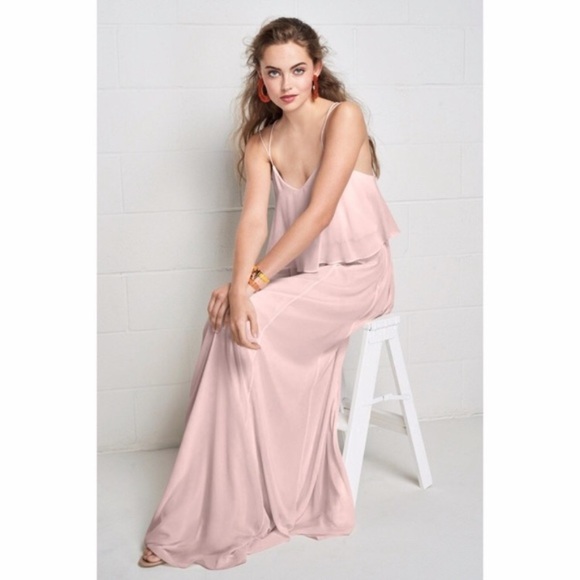 NWT Wtoo Inna Chiffon A-Line Flowy Top Dress Shell Pink 10 - Picture 3 of 5